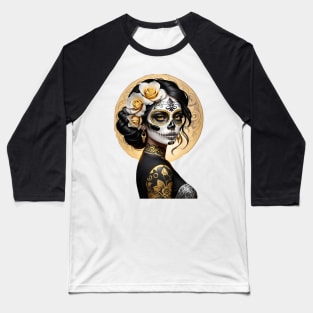 Catrina de Oro- Golden Catrina Baseball T-Shirt